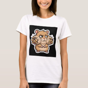 Oordelende Hamster Scheve Blik Grappig T-shirt