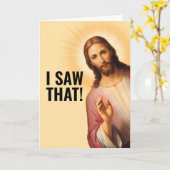 Oordelende Jezus - DAT ZAG IK Kaart (Gele Bloem)