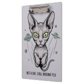 Oordelende Sphynx Kat in Ruimte Kunst Klembord (Links)