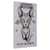 Oordelende Sphynx Kat in Ruimte Kunst Klembord (Rechts)