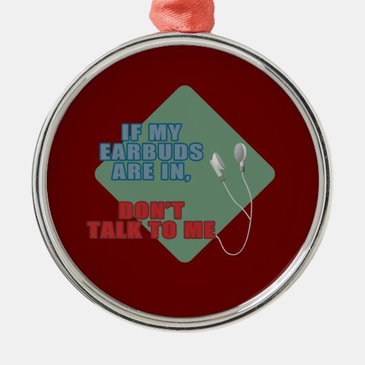 Oordopjes Metalen Ornament (Voorkant)