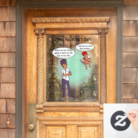 Oorlellen Valentijnsdag Raamsticker (Huis Deur)