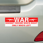 Oorlog beslist niet over Bumpersticker (Op auto)