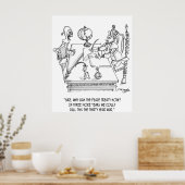 Oorlog Cartoon 1398 Poster (Keuken)