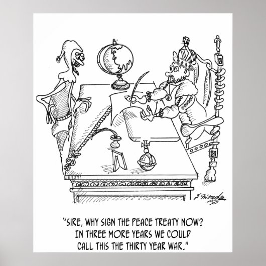 Oorlog Cartoon 1398 Poster (Voorkant)