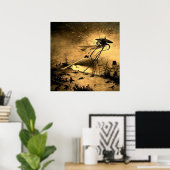 Oorlog der Werelden H G Wells Sciencefiction Poster (Thuiskantoor)