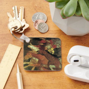 Oorlog door Arnold Böcklin, Vintage Symbolism Fine Sleutelhanger