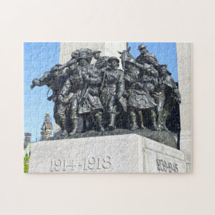 Oorlog één en twee monumenten Ottawa Canada. Legpuzzel