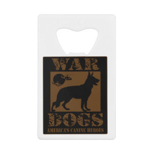 Oorlog-Honden-Kunstwerk Creditkaart Flessenopener