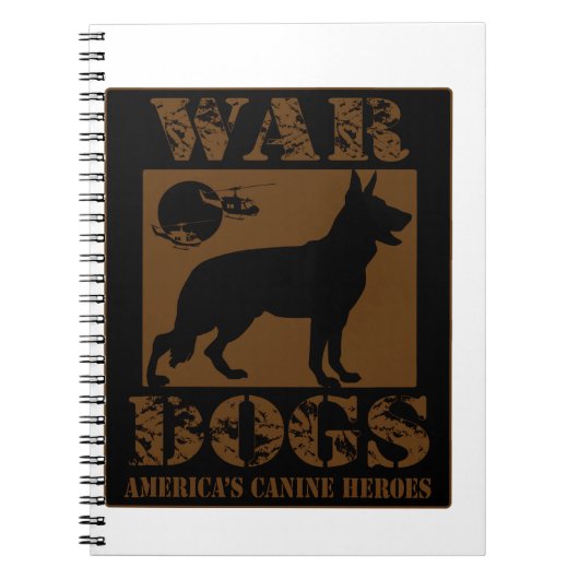 Oorlog-Honden-Kunstwerk Notitieboek (Voorkant)