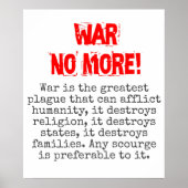 Oorlog is de grootste plaag - tegenoorlogse prijso poster (Voorkant)