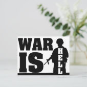 Oorlog is de hel briefkaart (Staand voorkant)