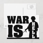 Oorlog is de hel briefkaart (Voorkant / Achterkant)