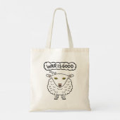Oorlog is een goed schaap tote bag (Achterkant)