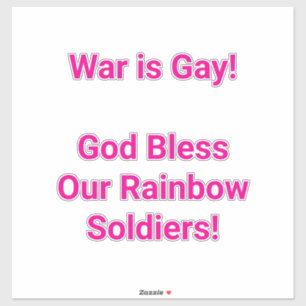 Oorlog is Gay Rechten Regenboog Hankamer Artjunkha Sticker