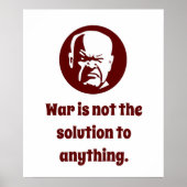 Oorlog is niet de oplossing - wijsheid poster (Voorkant)