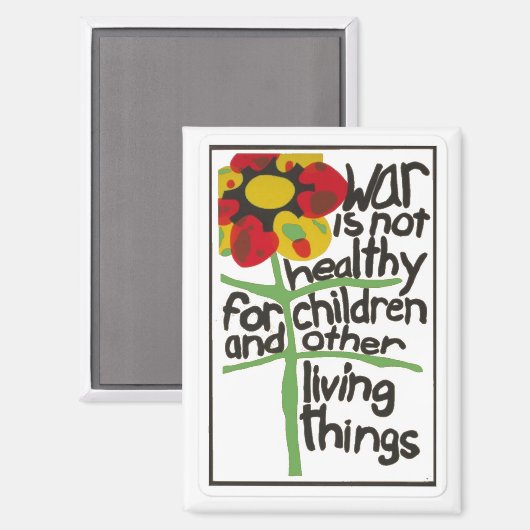 Oorlog is niet gezond, magneet (Voorkant / Achterkant)