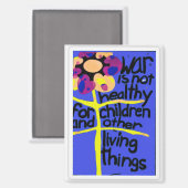 Oorlog is niet gezond, magneet (Voorkant / Achterkant)