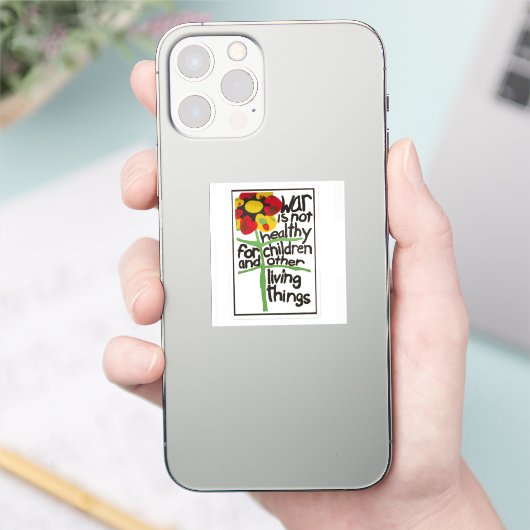 Oorlog is niet gezond, Sticker (Telefoon)