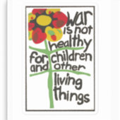 Oorlog is niet gezond, Sticker (Voorkant)