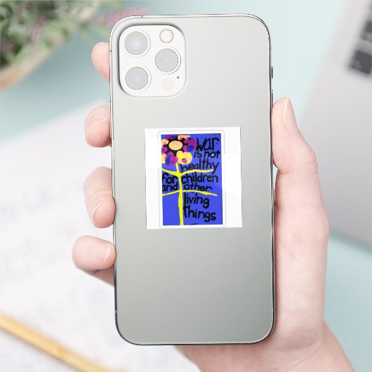 Oorlog is niet gezond, sticker (Telefoon)