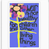 Oorlog is niet gezond, sticker (Voorkant)