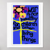 Oorlog is niet gezond voor kinderen poster (Voorkant)