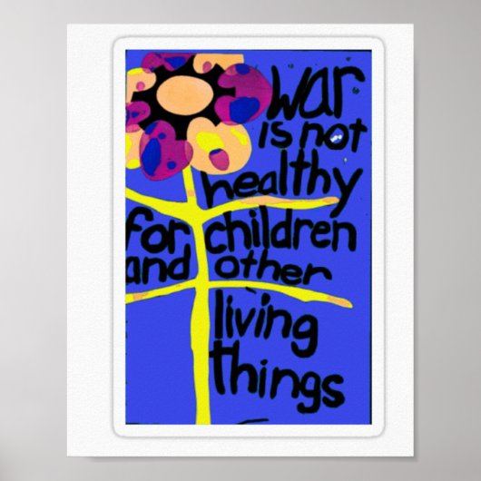Oorlog is niet gezond voor kinderen poster (Voorkant)