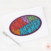 Oorlog is niet het antwoord ovale sticker (Envelop)