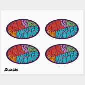 Oorlog is niet het antwoord ovale sticker (Vel)