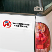 Oorlog is Republikeinse geboortebeperking Bumpersticker (Op Truck)