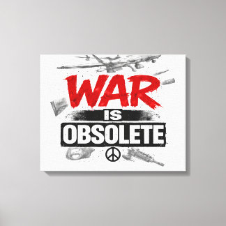 Oorlog is verouderd – Anti-oorlogs vreedzaam prote Canvas Afdruk