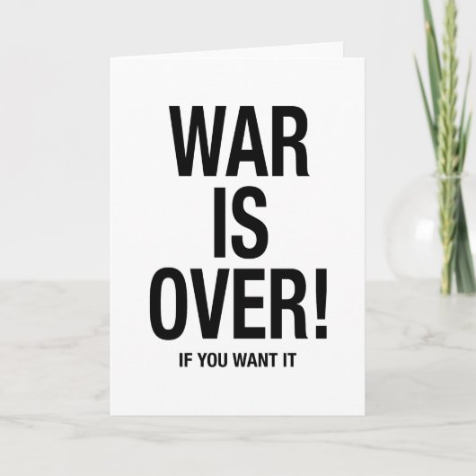 Oorlog is voorbij kaart (Voorkant)