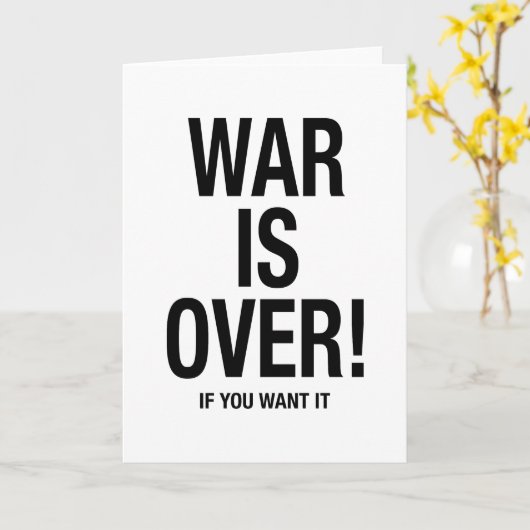 Oorlog is voorbij kaart (Gele Bloem)