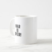 Oorlog is voorbij koffiemok (Voorkant links)