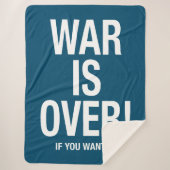 Oorlog is voorbij sherpa deken (Voorkant)