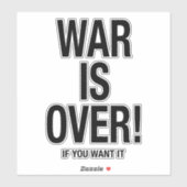 Oorlog is voorbij sticker (Vel)