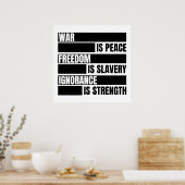 Oorlog is Vredesvrijheid slavernij Poster (Keuken)