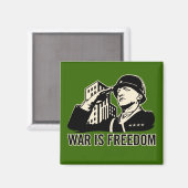 Oorlog is vrijheid magneet (Voorkant / Achterkant)