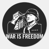 Oorlog is Vrijheid Sticker (Voorkant)