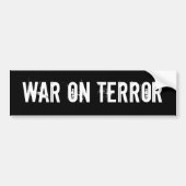 OORLOG OP TERROR BUMPERSTICKER (Voorkant)