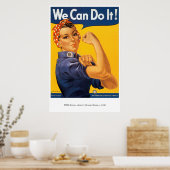 Oorlog-Poster-30: Rosie De Riveter Poster (Keuken)
