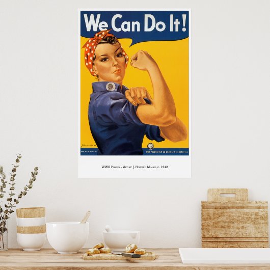 Oorlog-Poster-30: Rosie De Riveter Poster (Keuken)