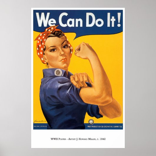 Oorlog-Poster-30: Rosie De Riveter Poster (Voorkant)