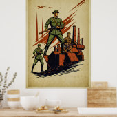 Oorlog Poster - Bold Army Mars Illustratie (Keuken)