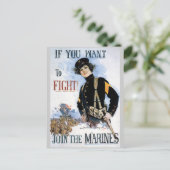 Oorlog Poster Briefkaarten, mariniers uit de Eerst Briefkaart (Staand voorkant)