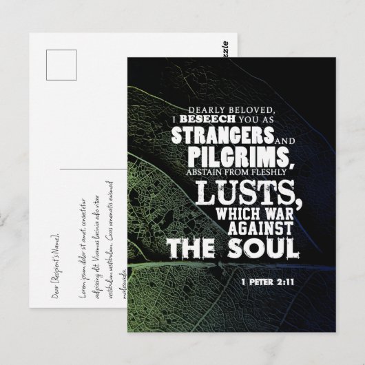 Oorlog tegen de ziel briefkaart (Voorkant / Achterkant)