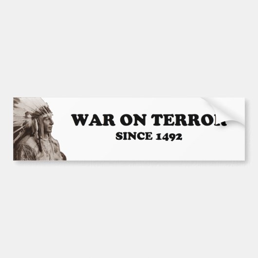 Oorlog tegen terrorisme bumpersticker (Voorkant)