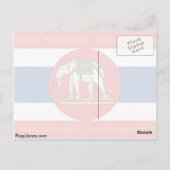 Oorlog Thailand (World War I-Obverse), Thaise vlag Briefkaart (Achterkant)