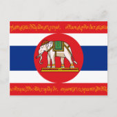 Oorlog Thailand (World War I-Obverse), Thaise vlag Briefkaart (Voorkant)